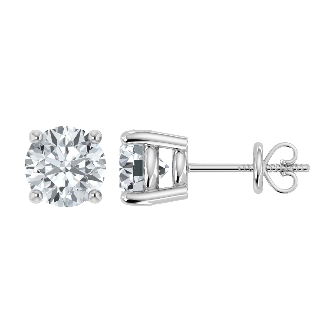 IGI 0.50ct Lab Grown Diamond Stud Earrings Screw and Push Backs