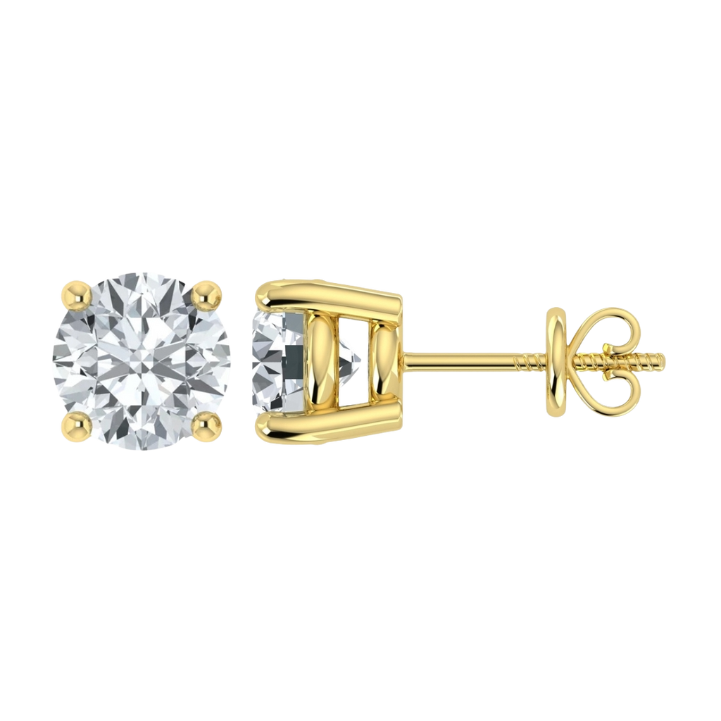 IGI 0.50ct Lab Grown Diamond Stud Earrings Screw and Push Backs