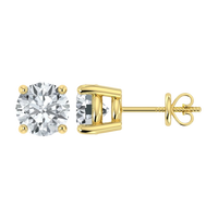 IGI 0.50ct Lab Grown Diamond Stud Earrings Screw and Push Backs