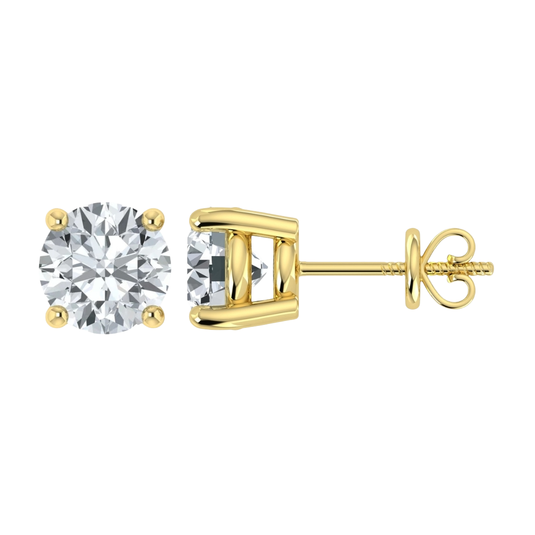 IGI 0.50ct Lab Grown Diamond Stud Earrings Screw and Push Backs