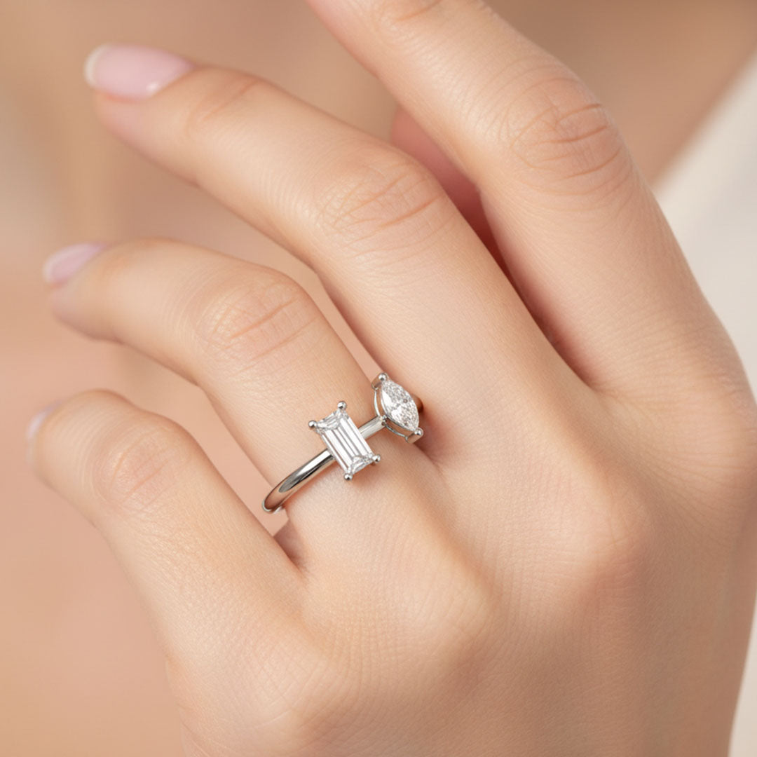 Two-Stone Toi Et Moi Lab Grown Diamond Ring