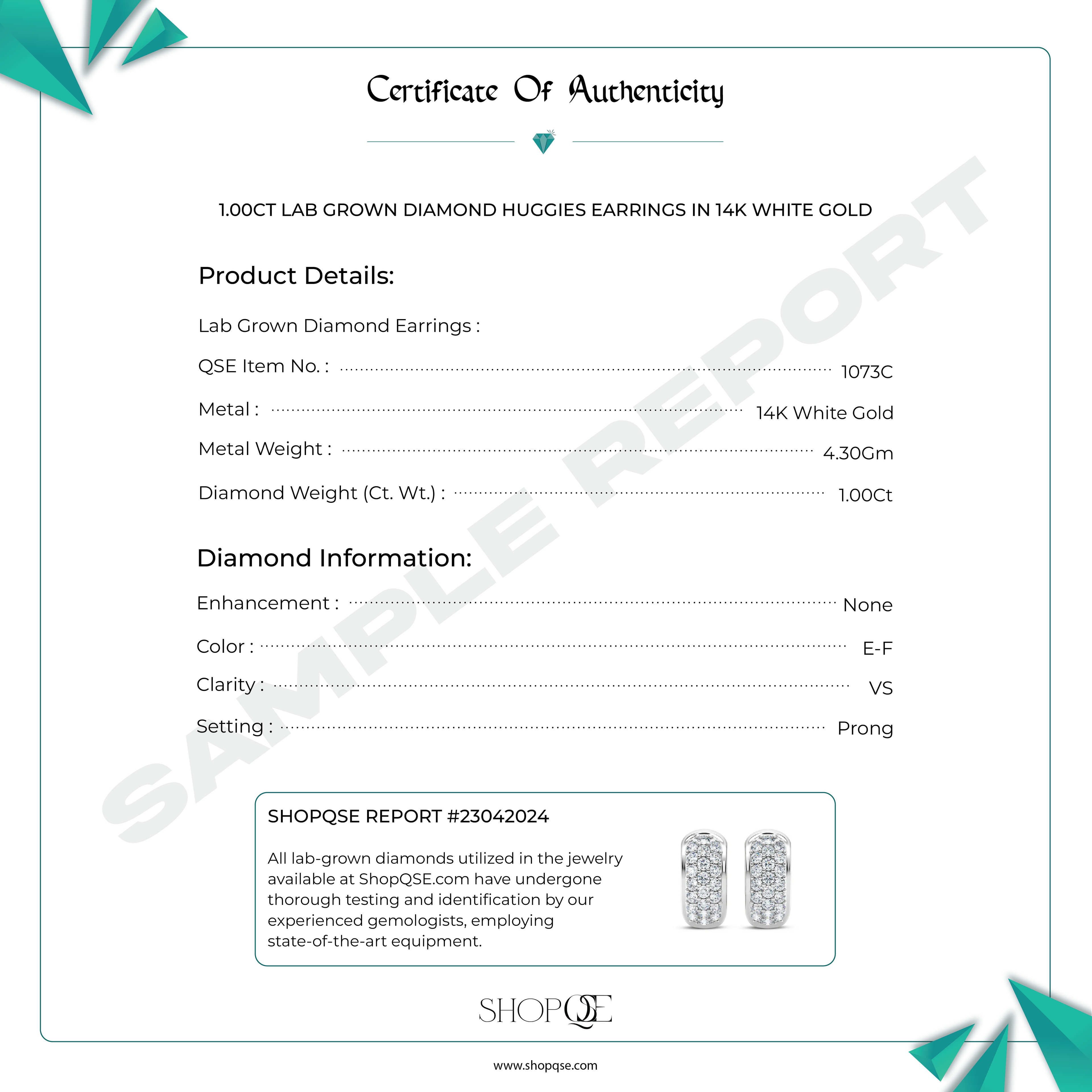 1.00ct Lab Grown Diamond Eternity Band Ring