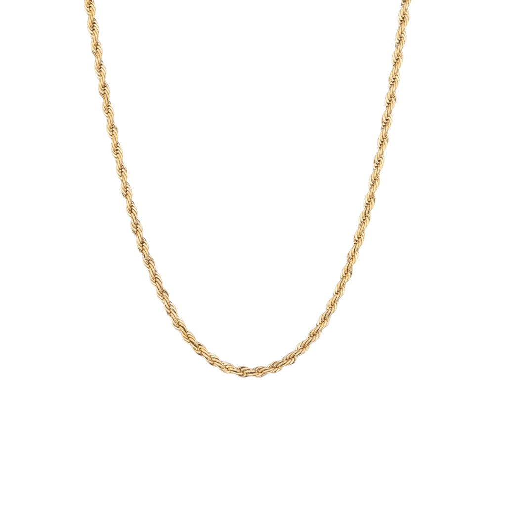 10k Yellow Gold 24'' 1.5mm Diamond Cut Rope Chain Necklace 1.45gm