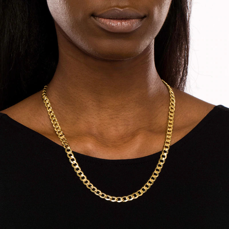Italian 14k Real Yellow Gold  2mm Curb Chain Necklace (18"-30") Inches