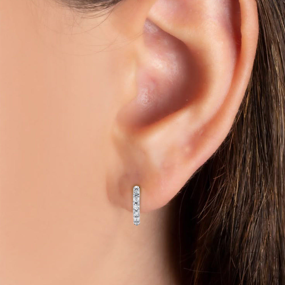 0.50CT Lab Grown Diamond Hoop Earrings