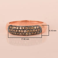 Natural Champagne Diamond Band Ring