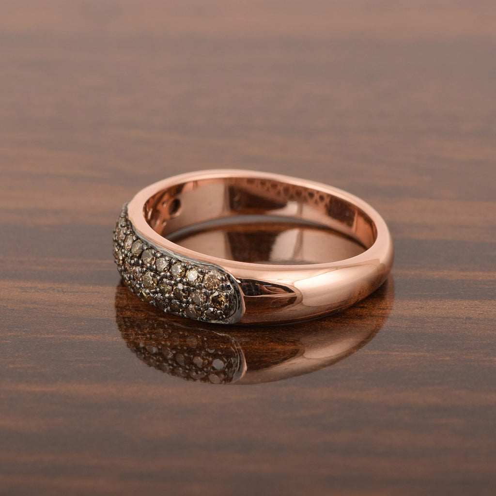 Natural Champagne Diamond Band Ring