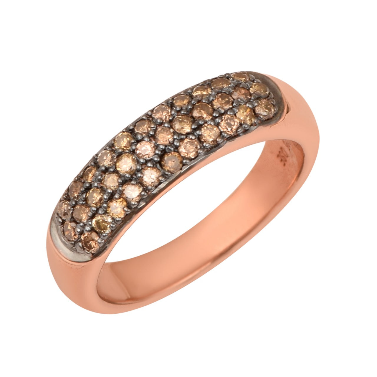 Natural Champagne Diamond Band Ring
