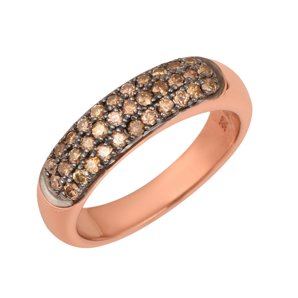 1.00ct Natural Champagne Diamond Band Ring