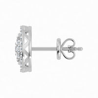0.50 Carat Lab Grown Diamond Round Halo Earrings
