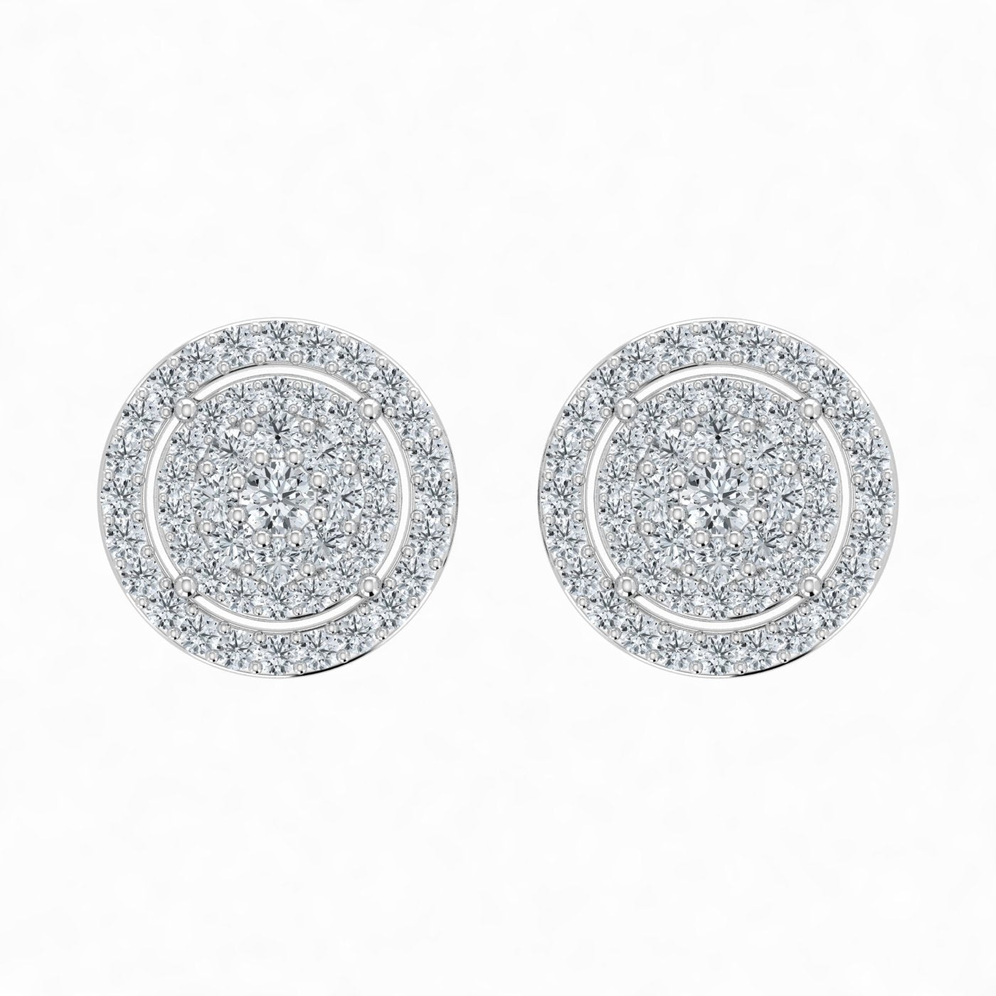 Pendiente de botón con diamantes cultivados en laboratorio de 2,00 ct