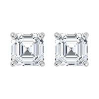 Mega Deal 4CT Asscher Cut Lab Grown Diamond Stud Earrings