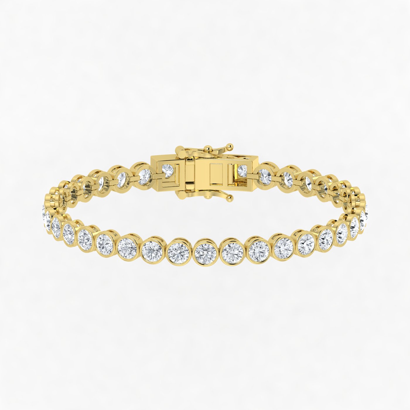 Lab Grown Diamond Bezel Setting Tennis Bracelet – IGI Certified
