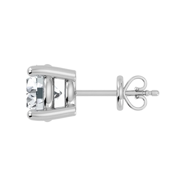 Pendiente de botón con diamantes cultivados en laboratorio de 2,00 ct