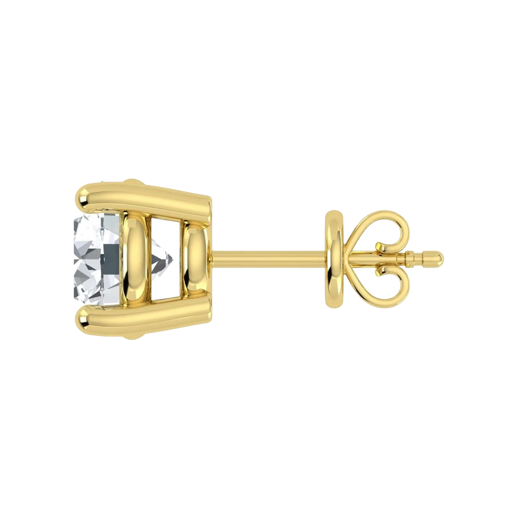 Pendiente de botón con diamantes cultivados en laboratorio de 2,00 ct