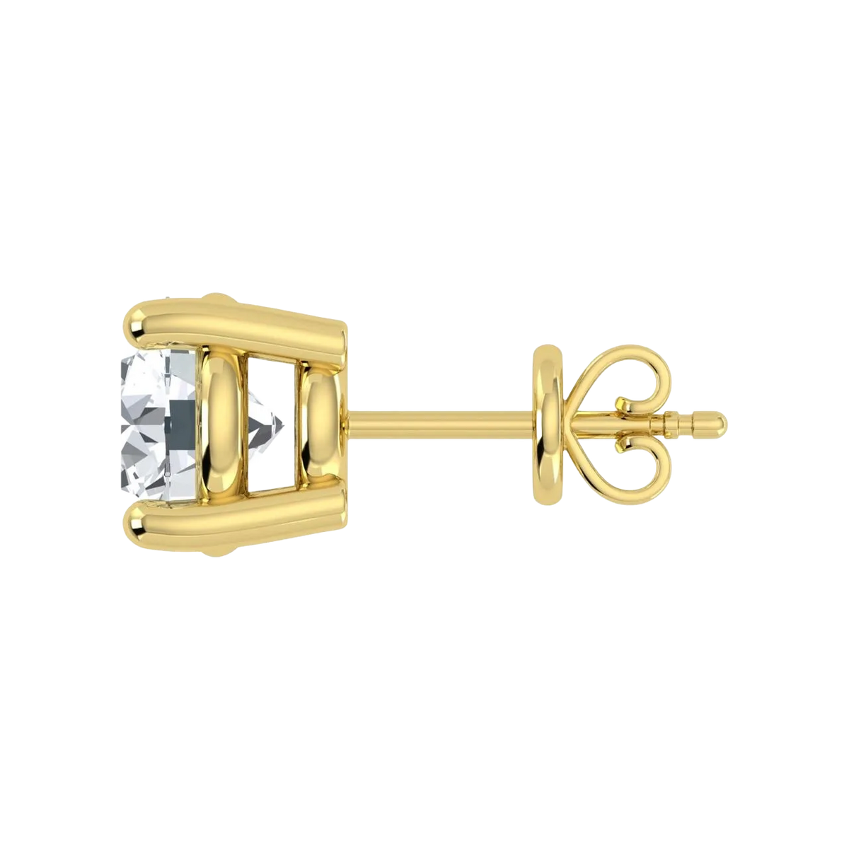 Pendiente de botón con diamantes cultivados en laboratorio de 2,00 ct