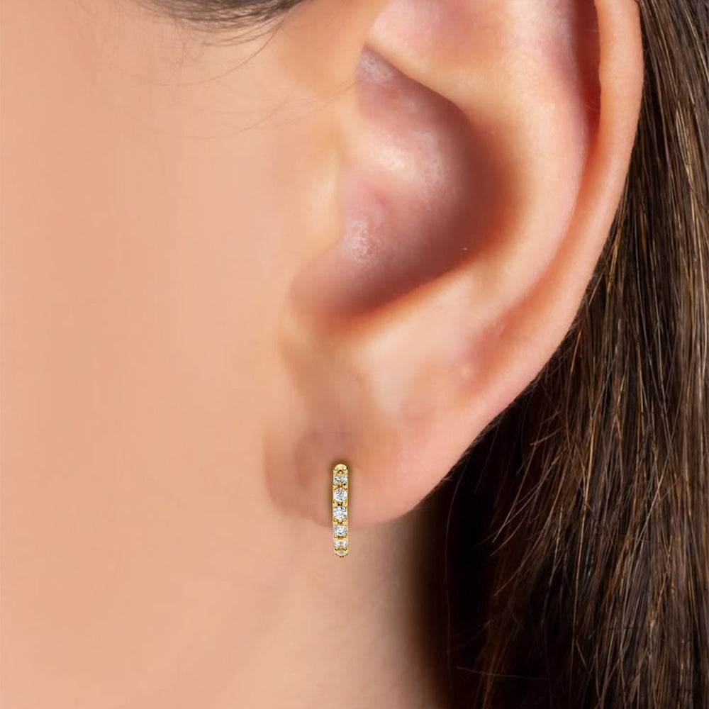 0.50CT Lab Grown Diamond Hoop Earrings