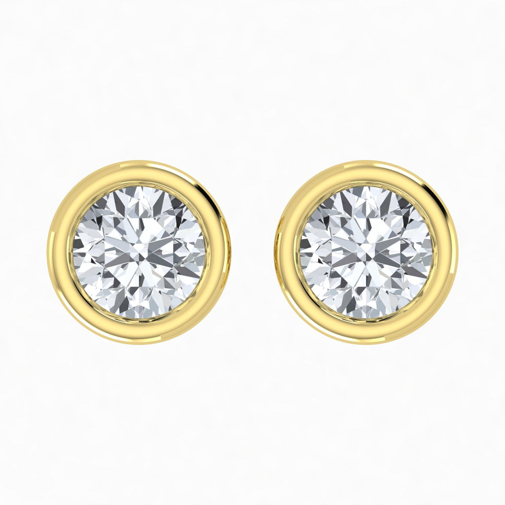 Lab Grown Diamond Bezel Set Studs (0.50ct-2.00ct)