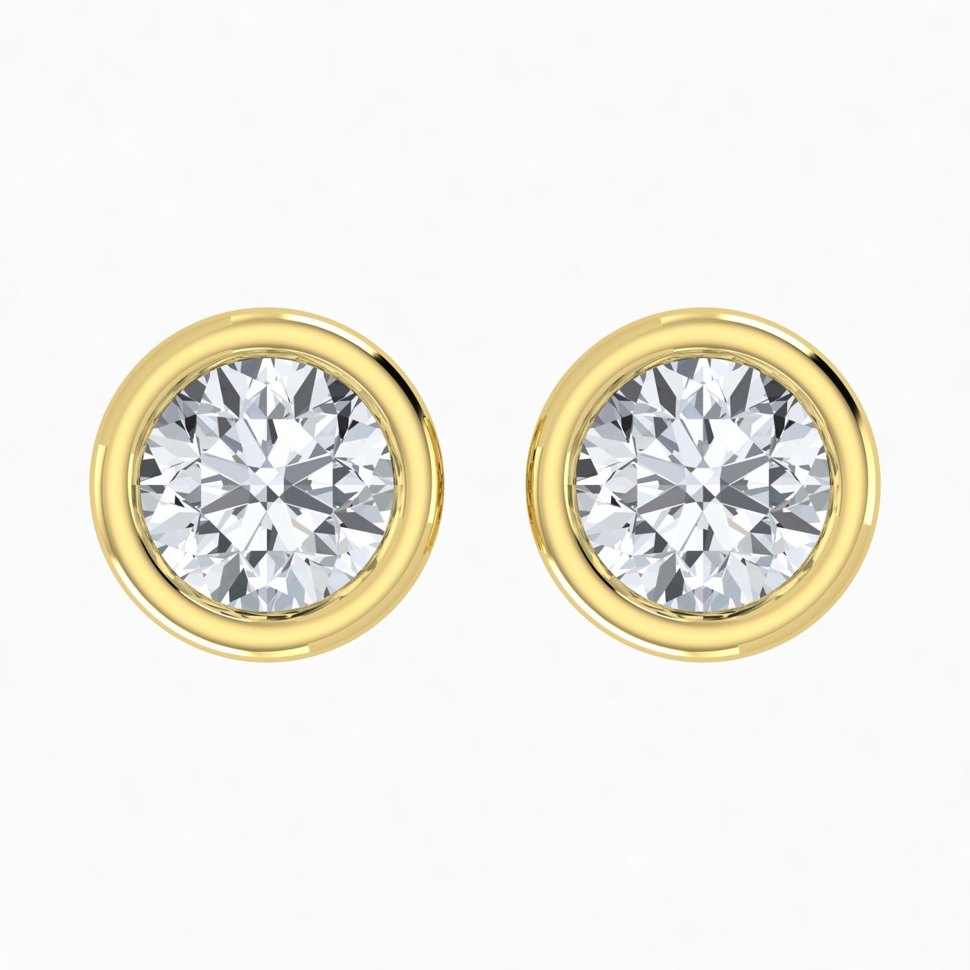 Lab Grown Diamond Bezel Set Studs (0.50ct-2.00ct)