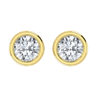 Aretes con bisel de diamantes cultivados en laboratorio (1-2 ct)