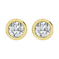 Lab Grown Diamond Bezel Studs Earrings 0.50 ct