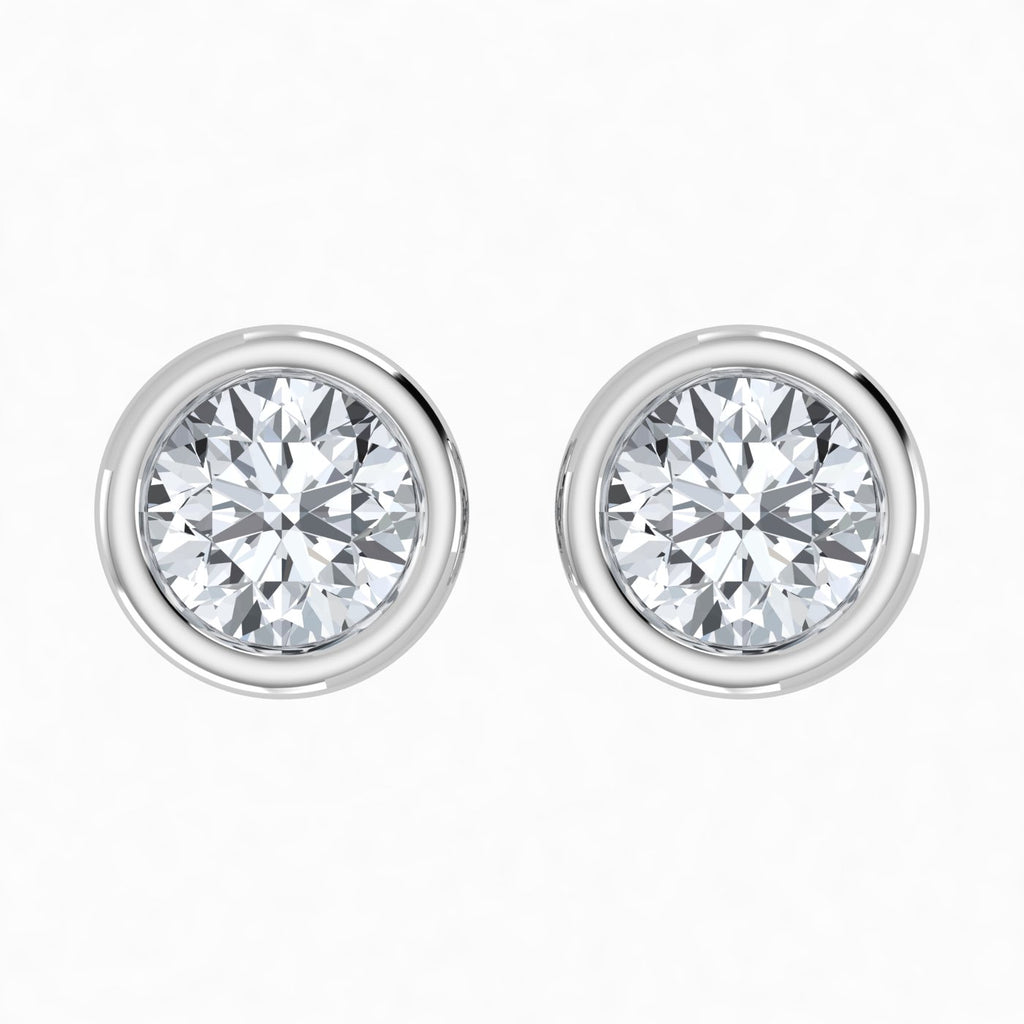 Lab Grown Diamond Bezel Set Studs (0.50ct-2.00ct)