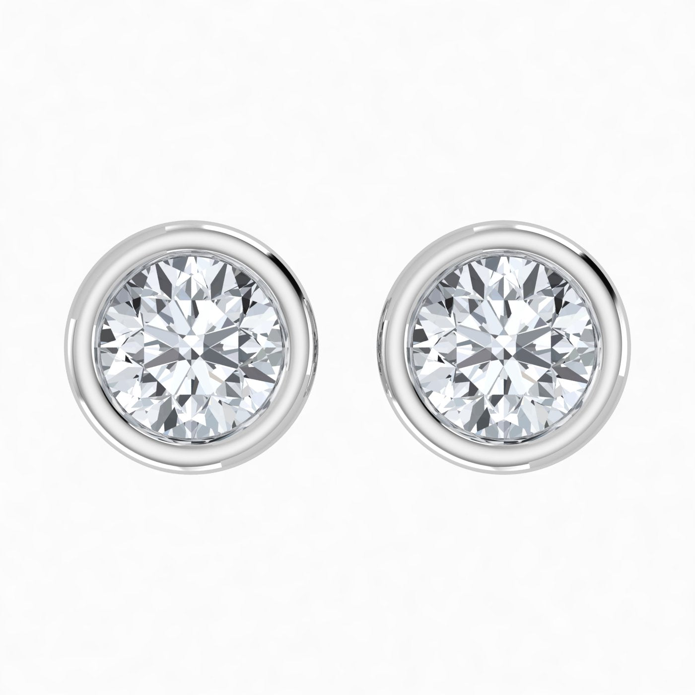 Lab Grown Diamond Bezel Set Studs (0.50ct-2.00ct)