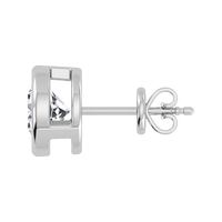 Lab Grown Diamond Bezel Studs Earrings 0.50 ct