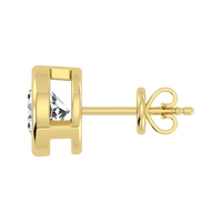 Lab Grown Diamond Bezel Studs Earrings 0.50 ct
