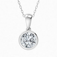 Colgante solitario de diamante cultivado en laboratorio de 1,00 ct