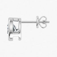 Aretes con bisel de diamantes cultivados en laboratorio (1-2 ct)