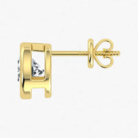 Aretes con bisel de diamantes cultivados en laboratorio (1-2 ct)