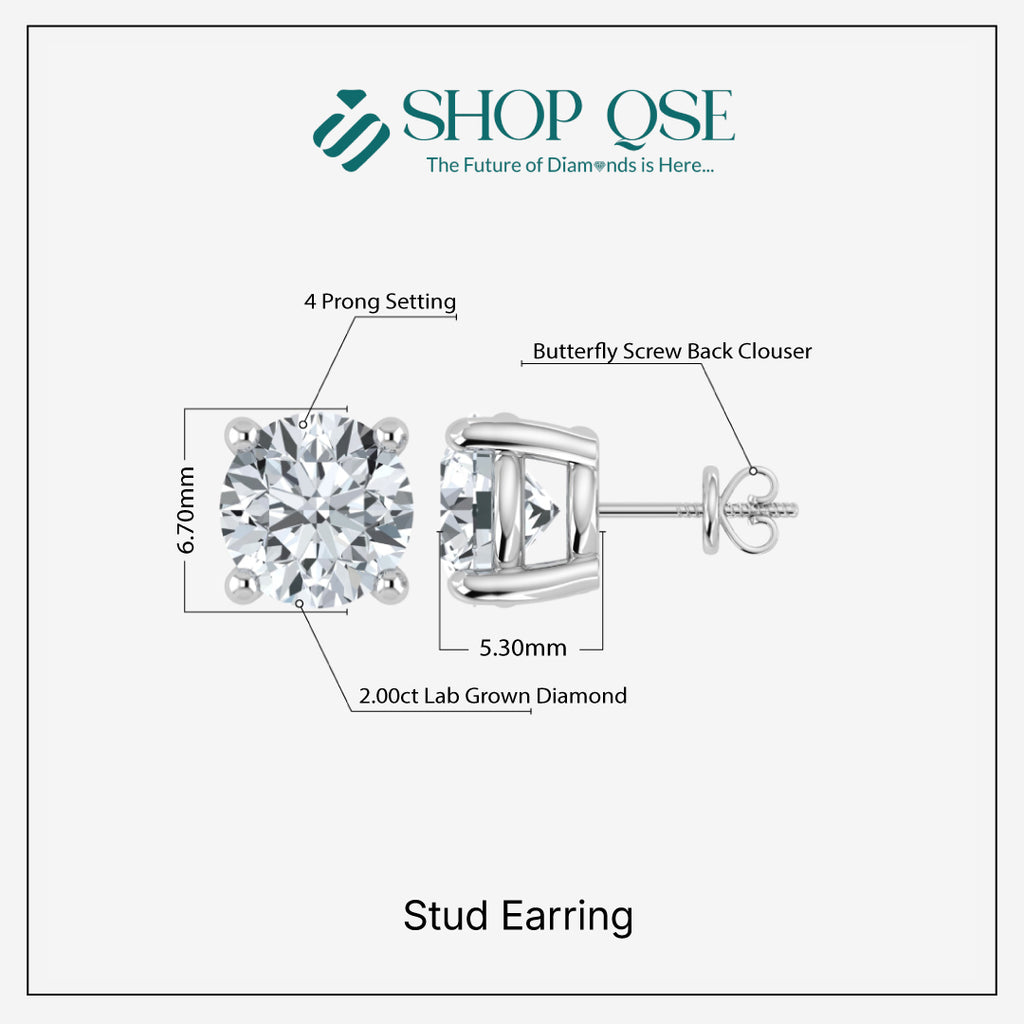 Aros de platino con diamantes cultivados en laboratorio (1-2 ct)