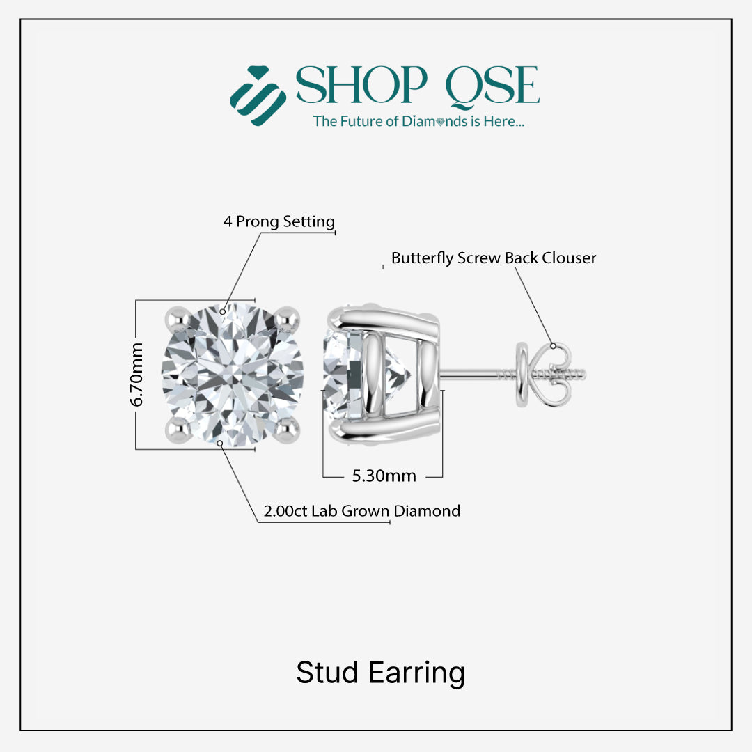 Aros de platino con diamantes cultivados en laboratorio (1-2 ct)