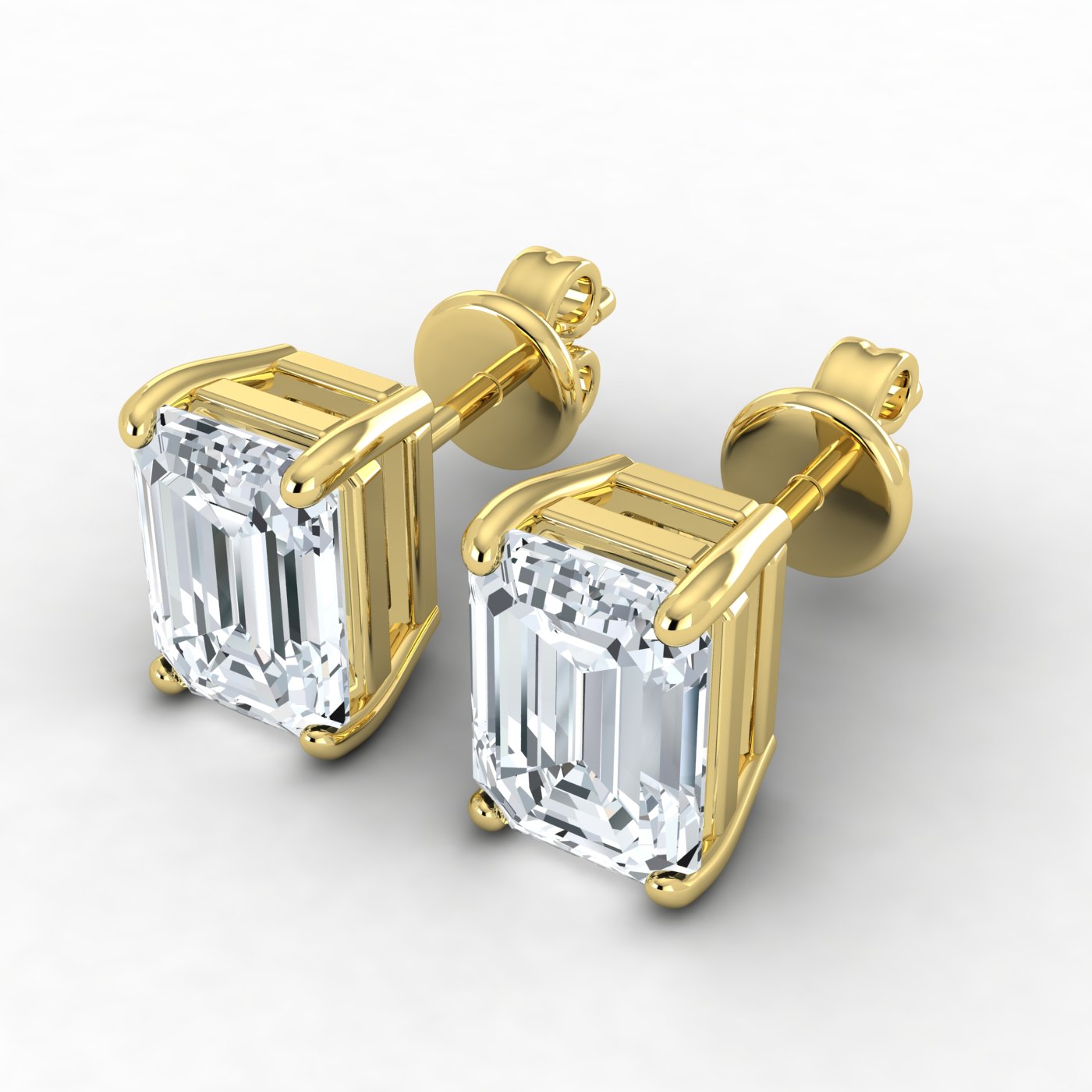 Lab Grown Diamond Emerald Cut Studs (0.50ct-1.00ct)