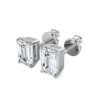 Lab Grown Diamond Emerald Cut Studs (0.50ct-2.00ct)