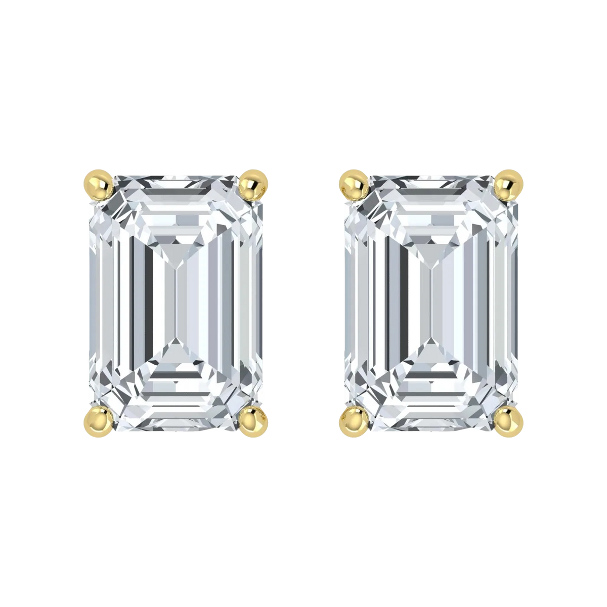 Lab Grown Diamond Emerald Cut Studs (0.50ct-2.00ct)