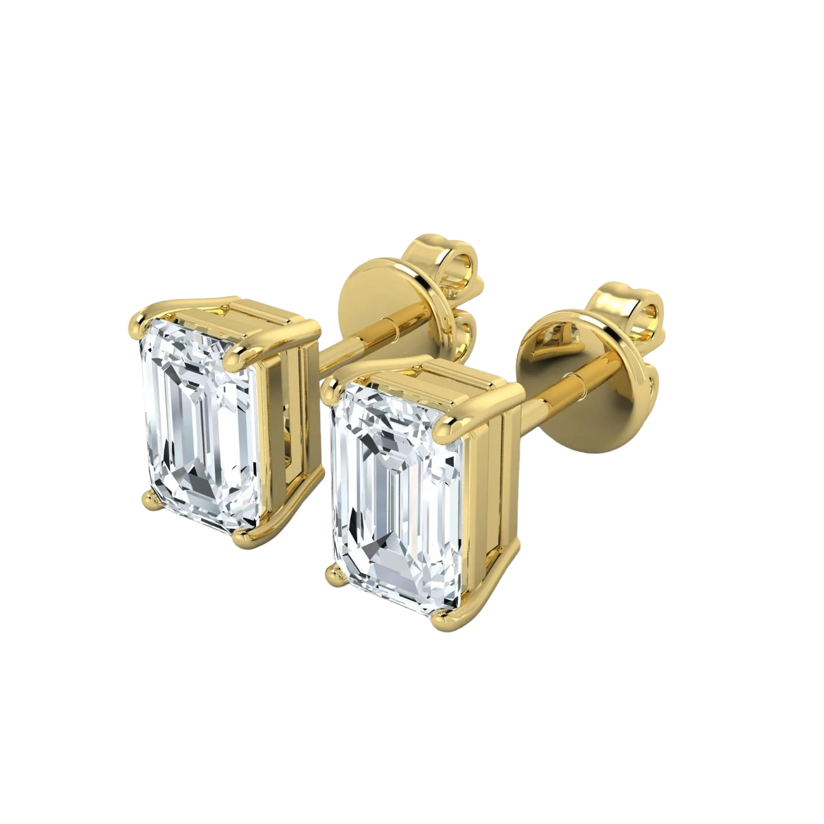 Lab Grown Diamond Emerald Cut Studs (0.50ct-2.00ct)
