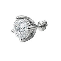 Certified Single Stud Lab Grown Diamond Earring (0.50 CT-2.00 CT)
