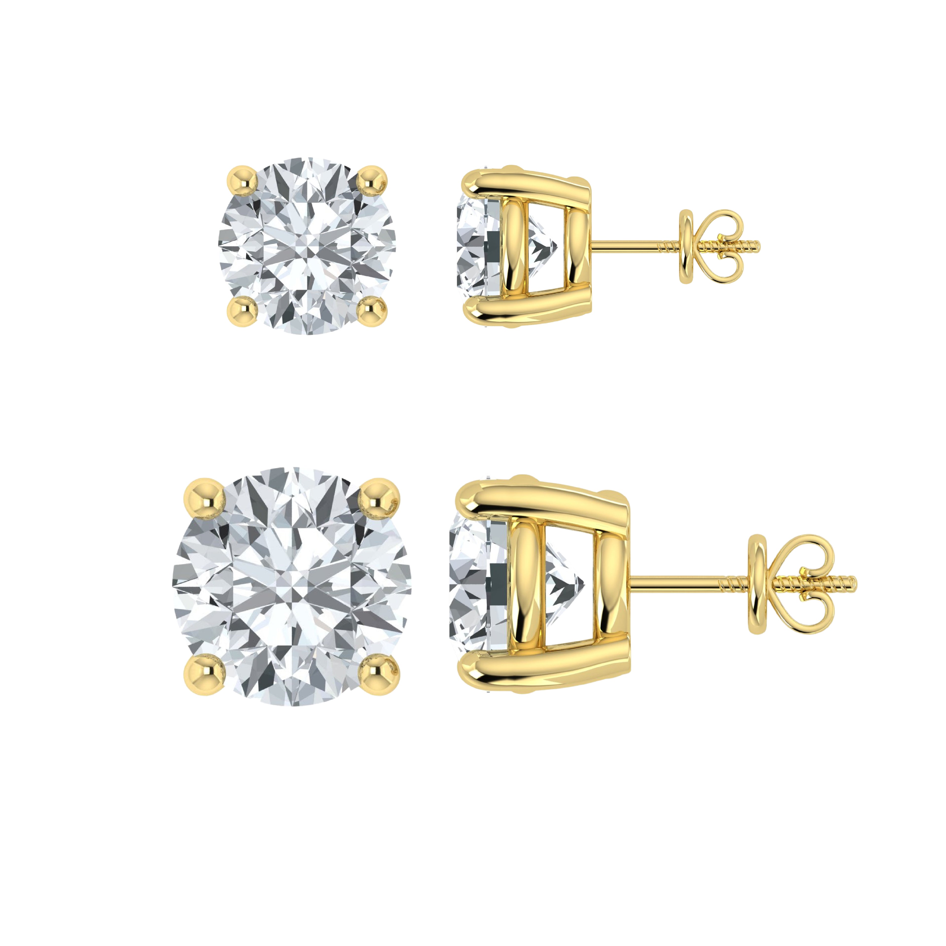 Lab Grown Diamond Stud Earring (Pack of 2 Pairs)