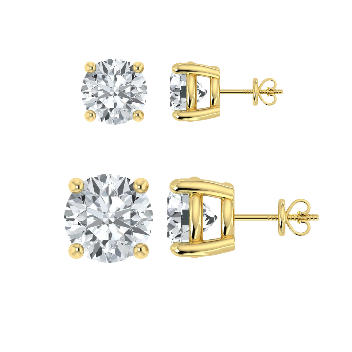 Lab Grown Diamond Stud Earring (Pack of 2 Pairs)