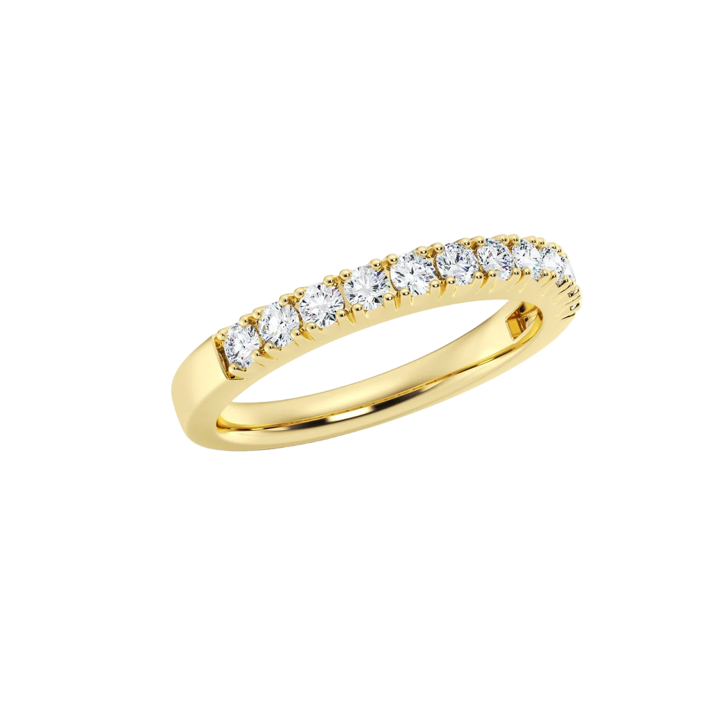 Anillo de banda clásica con diamantes cultivados en laboratorio de 0,50 ct 