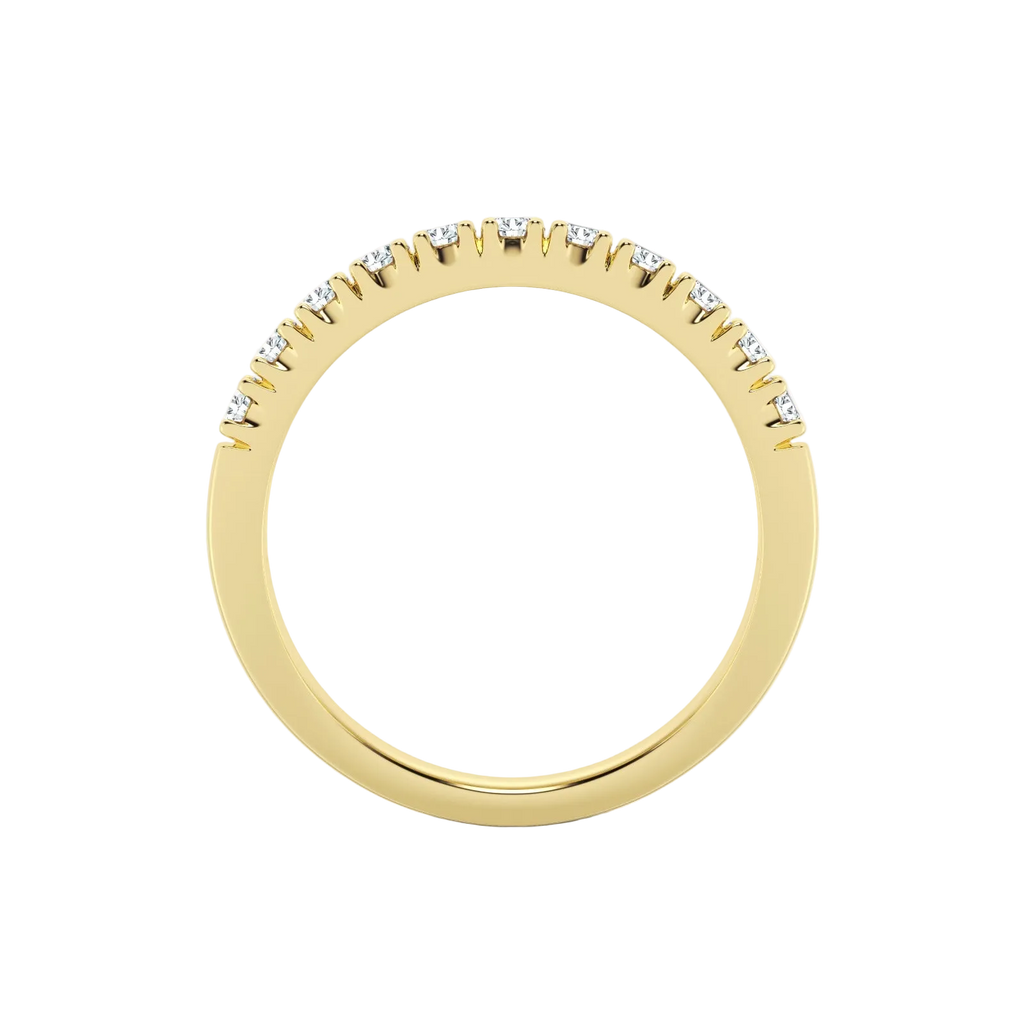 Anillo de banda clásica con diamantes cultivados en laboratorio de 0,50 ct 