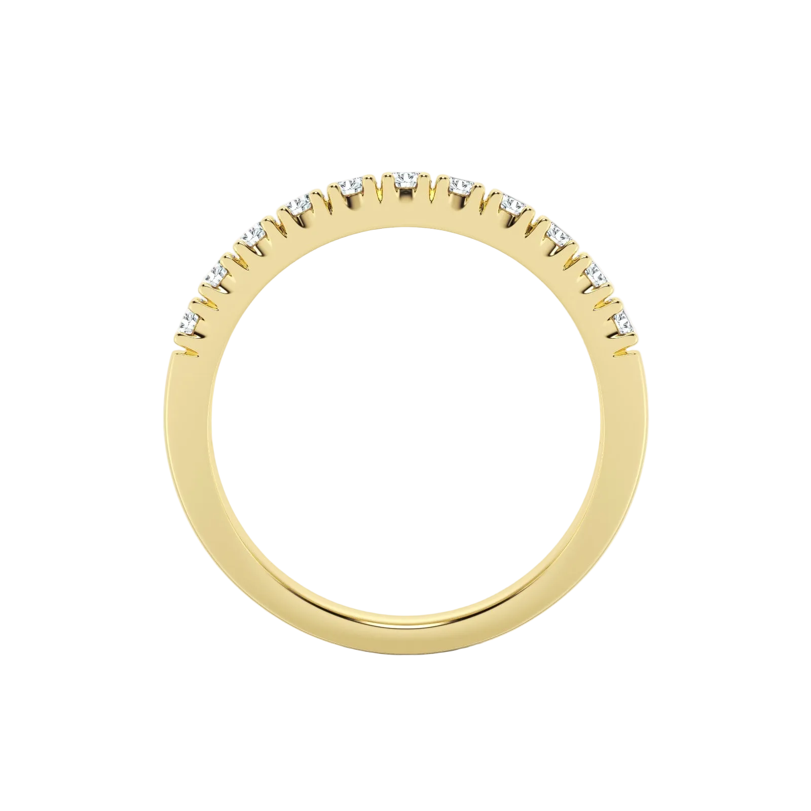 Anillo de banda clásica con diamantes cultivados en laboratorio de 0,50 ct 
