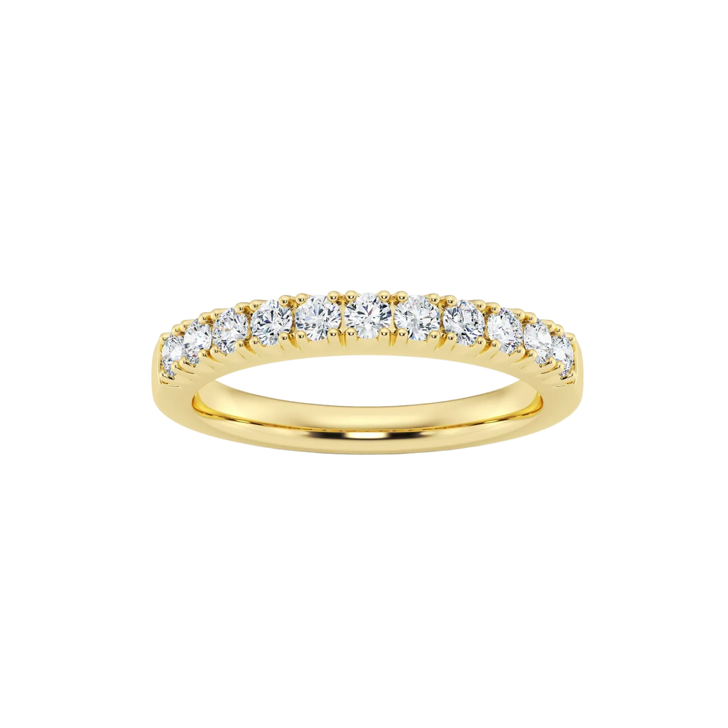 Anillo de banda clásica con diamantes cultivados en laboratorio de 0,50 ct 