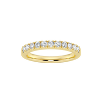 Anillo de banda clásica con diamantes cultivados en laboratorio de 0,50 ct 