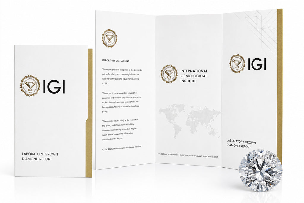IGI Lab Grown Diamond Round Studs Earrings .50ct - Push Back