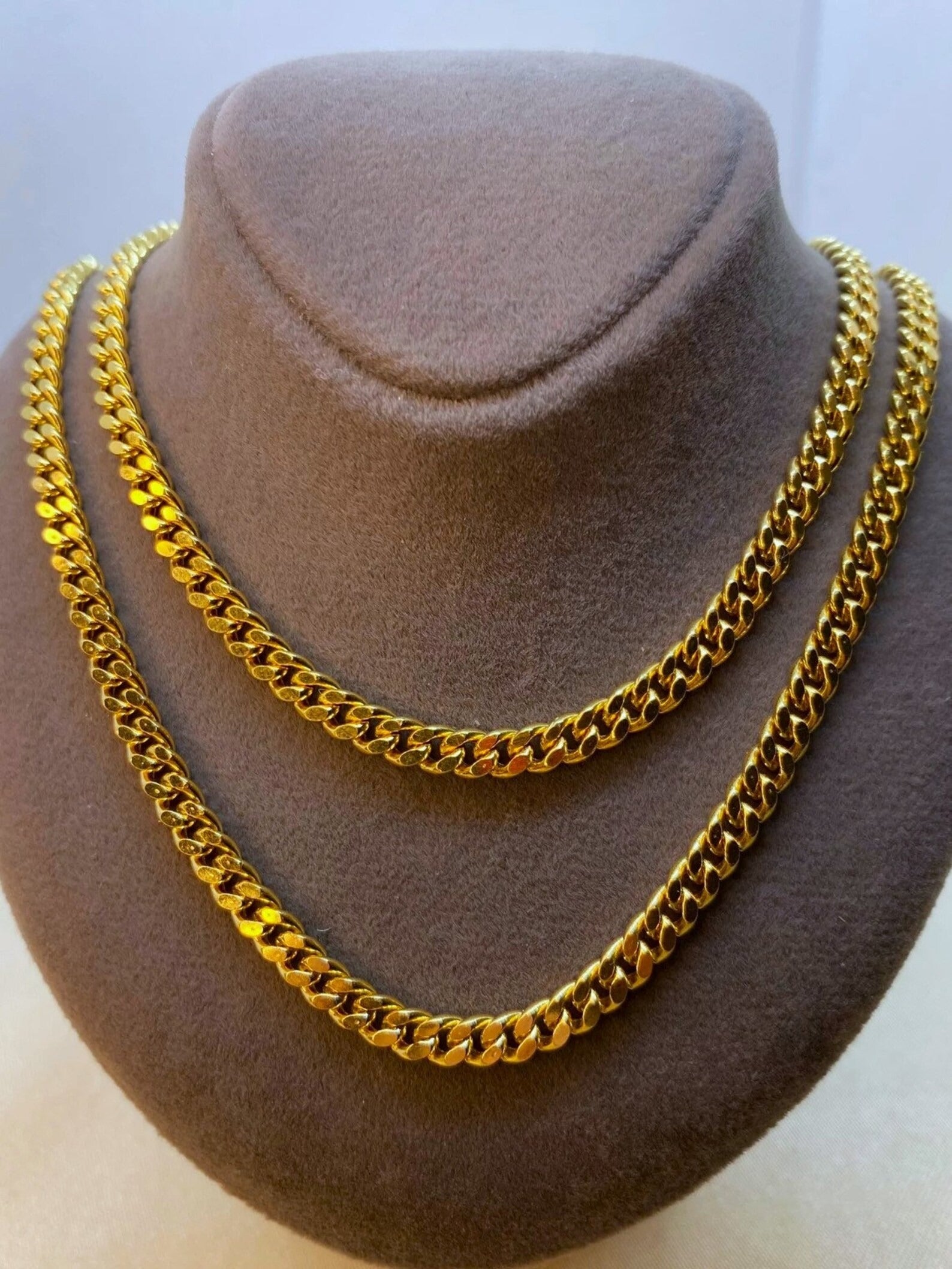 Italian 10k REAL 100% Solid Yellow Gold 4.5 Miami Cuban Chain Necklace (18"-24")