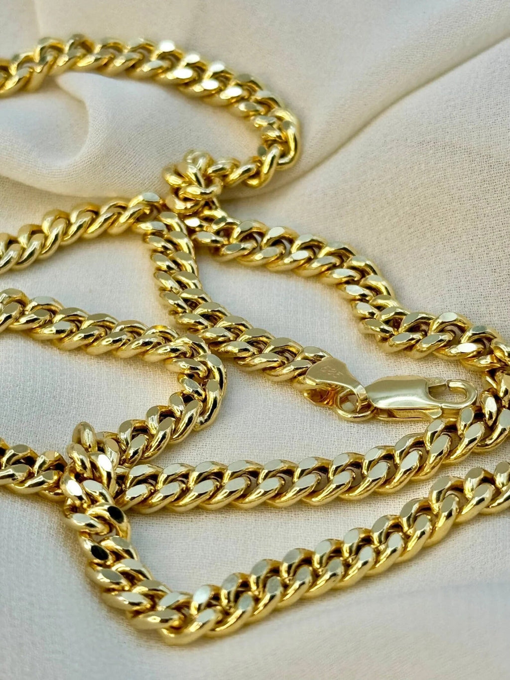 Italian 10k REAL 100% Solid Yellow Gold 4.5 Miami Cuban Chain Necklace (18"-24")