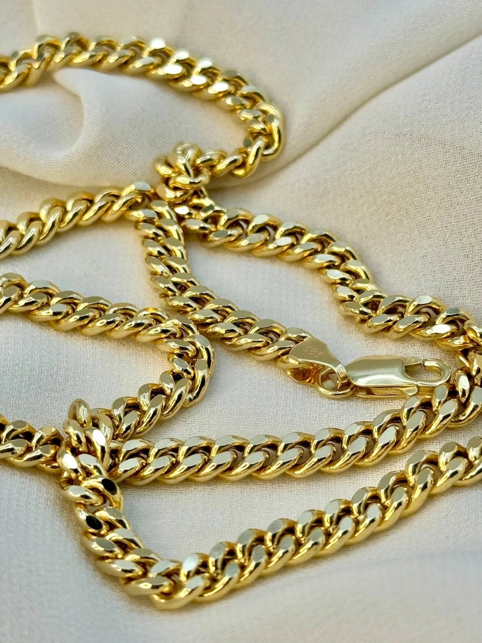 Italian 10k REAL 100% Solid Yellow Gold 4.5 Miami Cuban Chain Necklace (18"-24")